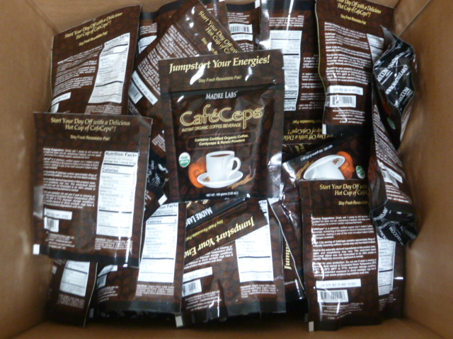 California Gold Nutrition CafeCeps(カフェセップス)冬虫夏草と霊芝キノコ粉末入りオーガニック認定インスタントコーヒー